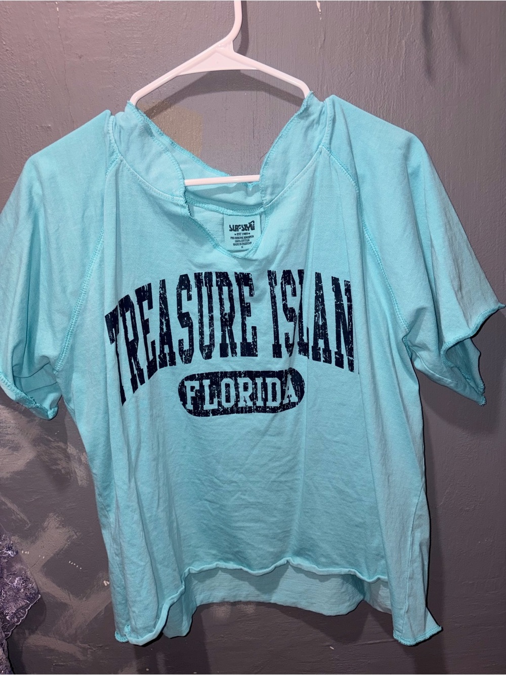 Surf Style Turquoise Graphic Tee